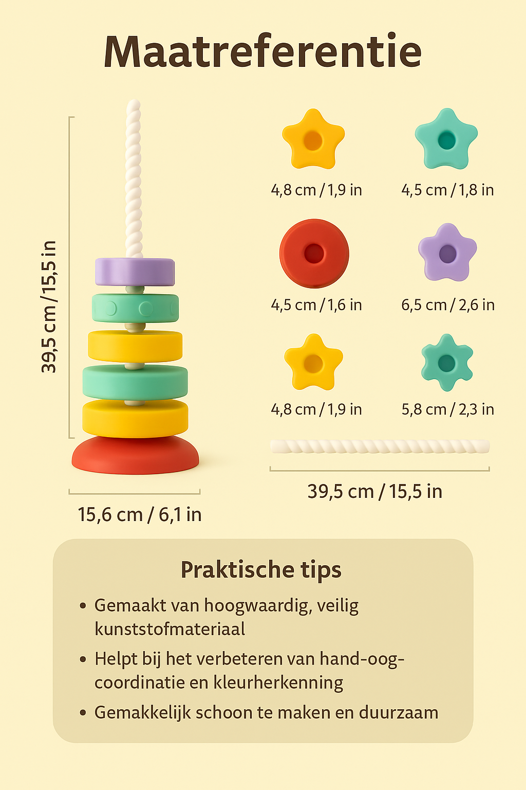 Luceara Regenboog Stapelringen